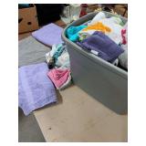 LARGE TOTE OF TOWELS AND WASH RAGS