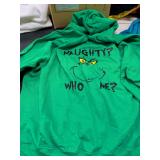 THE GRINCH NAUGHTY WHO ME HOODIE SZ 5XL