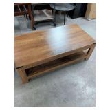 NEW - DAMIKA RECTANGULAR COFFEE TABLE WITH 2 TIER STORAGE 48X24X17
