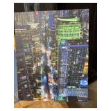 A CANVAS PRINT DEPICTING A NIGHT CITY SCAPE  OF  BRICKELL IN MIAMI FLORIDA- MEAS.- 20x16-