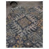 BRIDGES NAVY AREA RUG 5 FT 3 INCH X 7 FT 2 INCH