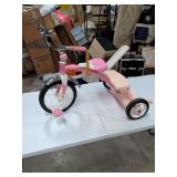 GIRLS PINK RADIO FLYER TRICYCLE WITH HANDLE BAR BELL