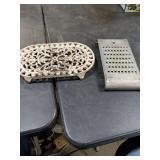CAST IRON POT HOLDER AND THE WONDER SHREDDER