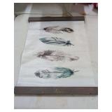 DECORATIVE FEATHER WALL HANGING