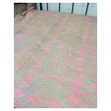 DIAMOND PATTERN QUEEN SIZE QUILT TOP