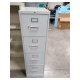 HON 4 DRAWER METAL FILE CABINET 15X27X52