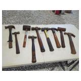 Hand Tool Collection Including Hammers and Mallets