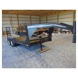 Gooseneck Utility Trailer with Fold-Down Ramps