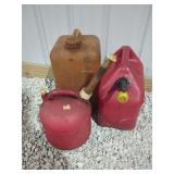 Set of Three Plastic Fuel Storage Containers