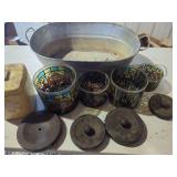 Kitchen Storage Canisters and Galvanized Metal Basin