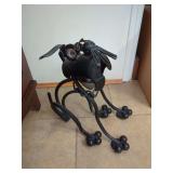 Metal Sculpture of a Dog Constructed from Rebar and Hardware