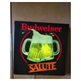 Budweiser Salute Illuminated Beer Sign
