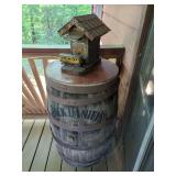 Jack Daniel's Whiskey Barrel with Decorative Train Diorama