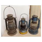 Three Kerosene Lanterns Including Shapleigh Hardware and Dietz