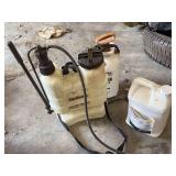 Hudson Bak-Pak Sprayer, Groundwork Pump Sprayer, and Gly Star Plus Herbicide Jug