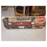 Route 66 Automobile and Gas Station Canvas Panel Art