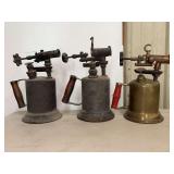 Group of Three Metal Blow Torches Including Model 266A
