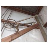 Horse Drawn Cultivator with Iron Wheel and Wooden Handles