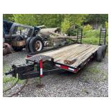 Dual Axle Flatbed Utility Trailer with Ramps