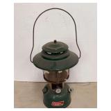 Coleman Model 228J Green Dual Mantle Lantern with Pyrex Globe