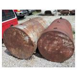 Two Metal Storage Tanks
