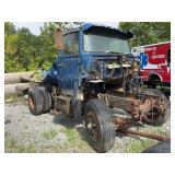 Blue Ford Heavy Duty Truck Frame and Cab