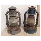 Two Dietz D-Lite No. 2 Kerosene Lanterns