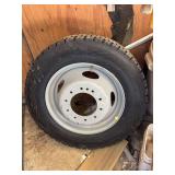 Continental Conti HDR 5 Tire Mounted on White Steel Wheel 225/70R19.5
