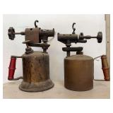 Two Turner Brass Works Blow Torches
