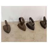 Cast Iron Sad Irons with Various Handles