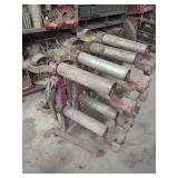 Heavy-Duty Multi-Tier Roller Stand with Adjustable Arms and Casters