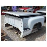 GMC Sierra White Truck Bed with Tonneau Cover