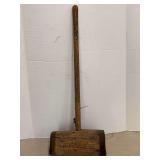 Large Wooden Mallet with Log Head and Iron Hardware