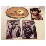 John Wayne Memorial Decorative Wall Plaque and Metal Sign Set