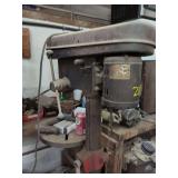 Floor Standing Drill Press with Electric Motor and Heavy Cast Iron Base
