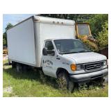2004 Ford E-350 Super Duty Box Truck with Miscellaneous Parts