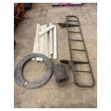 Fencing Materials, Metal Ladder Gate, and Wire Spools