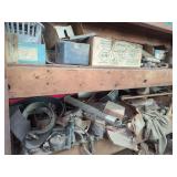 Assorted Hardware and Plumbing Parts in Storage Bins