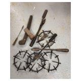 Assorted Metalworking and Soldering Tools with Trivets