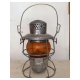 Adlake Kero Railroad Lantern with Amber L&N RR Globe