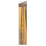 Heavy-Duty Linked Metal Chain With Hooks