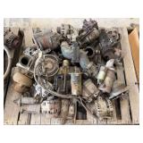 Assorted Automotive Alternators and Starters on Pallet