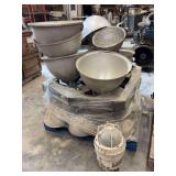 Industrial Lighting Fixtures and Metal Reflectors on Pallet