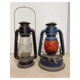 Two Dietz Kerosene Lanterns, Junior and Little Wizard Models