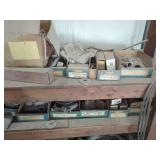Industrial Storage Shelving Unit with Hardware and Electrical Components