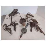 Mixed Group of Metal Farm Implements Tools and Household Utensils