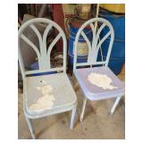 Falcon Metal Dining Chairs, Pair