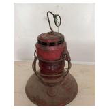 Embury No. 40 Traffic Gard Red Metal Lantern