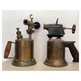 Pair of Brass and Metal Blow Torches