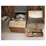 Craftsman Power Saw in Metal Case with Assorted Tools and Hardware